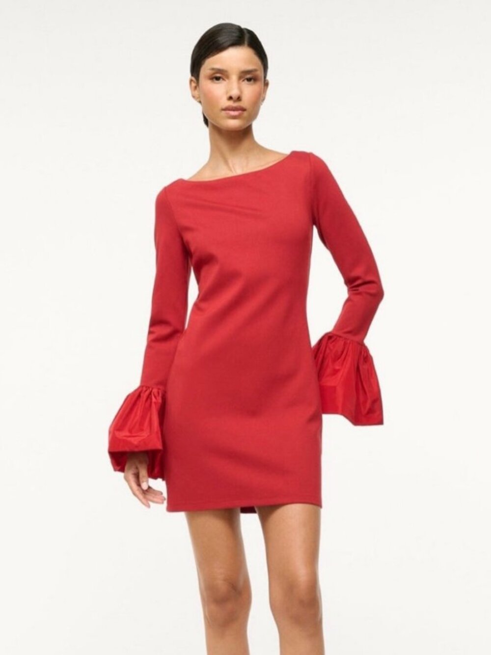 STAUD SHEATH DRESS RED - FUN SLEEVES